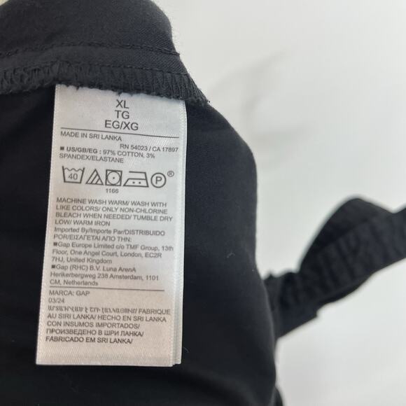 Gap Womens Cargo Easy Pants Black Size XL Utility Skater Wide Leg Drawstring - Picture 7 of 8